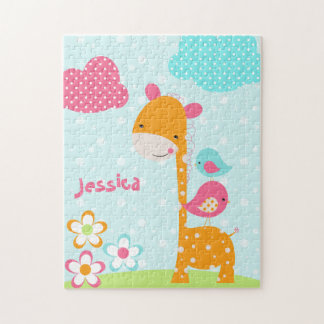 Quebra-cabeça de serra de vaivém do girafa de