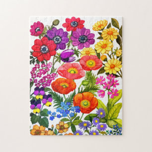 Quebra-cabeça de serra de vaivém floral da arte