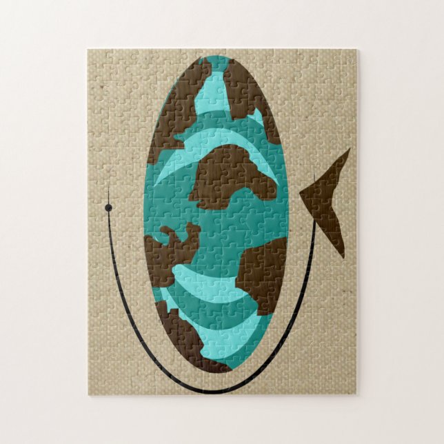 Quebra-cabeça de serra de vaivém moderno da arte (Vertical)