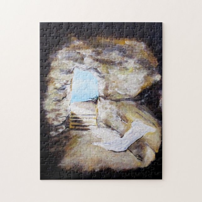 Quebra-cabeça de serra de vaivém vazio do túmulo (Vertical)