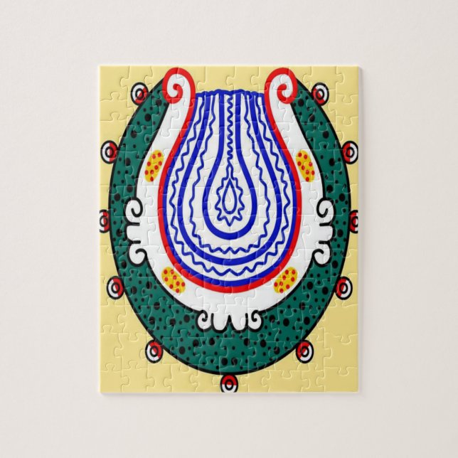 Quebra-cabeça de serra-de-vidro decorativo african (Vertical)