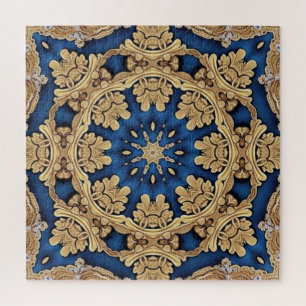 Quebra-cabeça de serra Dourada azul