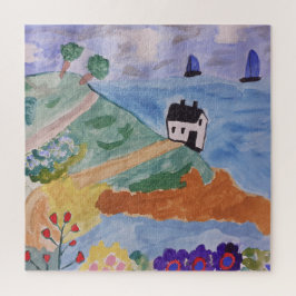 Quebra-cabeça de serra-gigante da Costa e Flor de 