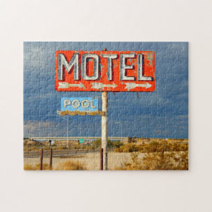 QUEBRA-CABEÇA DE SINAL DO MOTEL RETRO