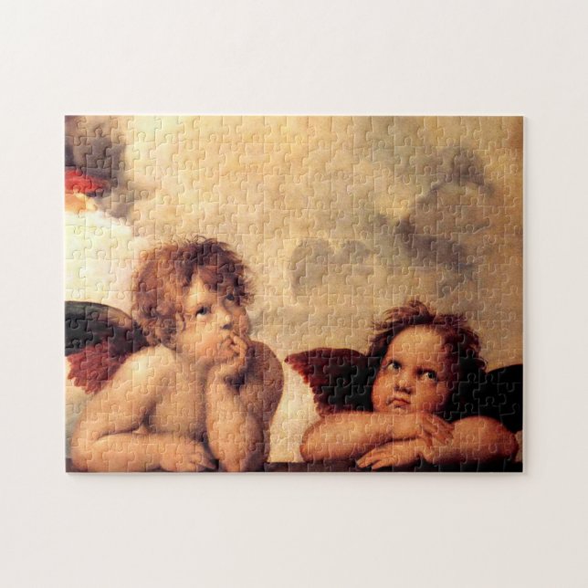 Quebra-cabeça de Sistine Madonna dos querubins de (Horizontal)