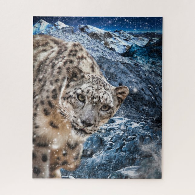Quebra-cabeça DE SNOW LEOPARD CLOUD WALKER JIGSAW (Vertical)