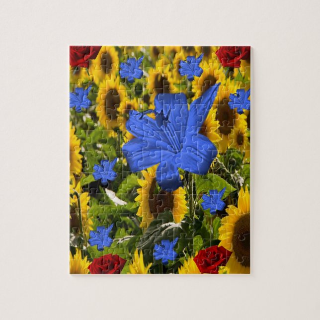 Quebra-cabeça de Sunflower Jigsera (Vertical)