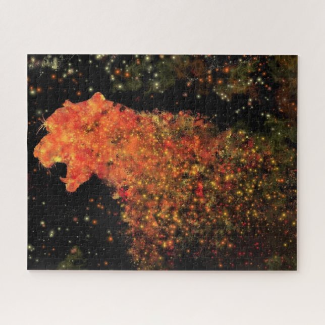 Quebra-cabeça de Tigre de Espaço - Pintura (Horizontal)