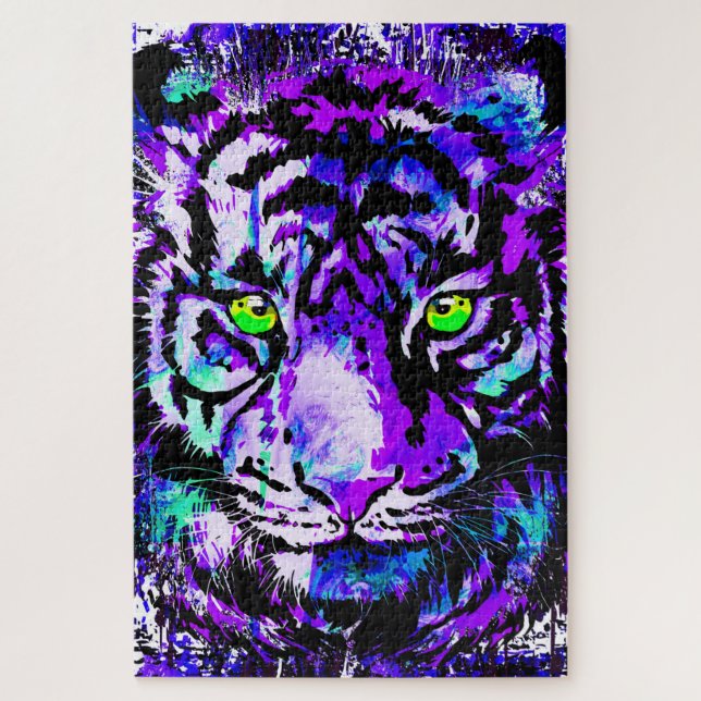 Quebra-cabeça de Tigre legal - Quebra-cabeça de De (Vertical)