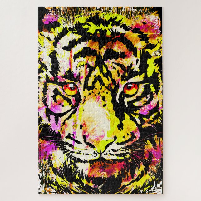 Quebra-cabeça de Tigre legal - Quebra-cabeça de De (Vertical)