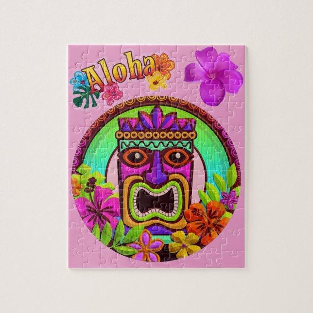 Quebra-cabeça de Tiki Havaiano (Vertical)