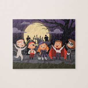 Quebra-cabeça de Truque de Halloween ou Tratar Cri