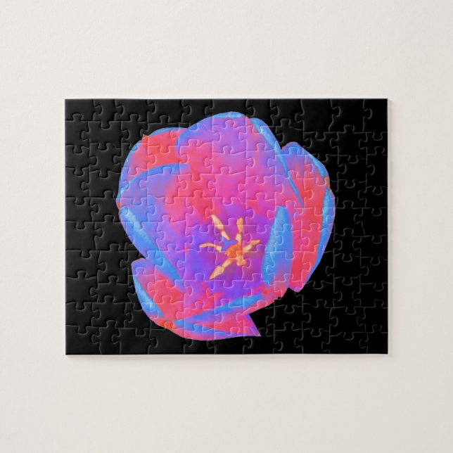 Quebra-cabeça de Tulipas Fluorescentes (Horizontal)