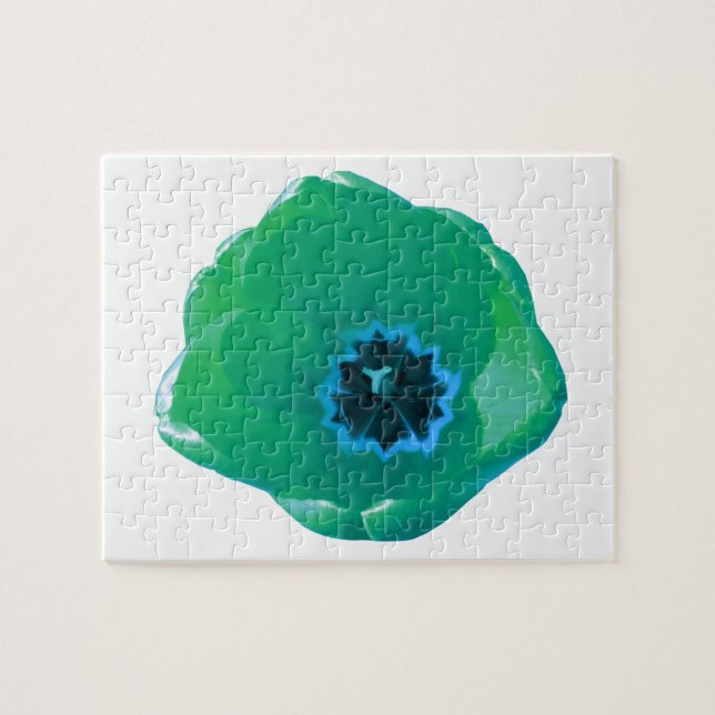 Quebra-cabeça de Tulipas Verde e Azul (Horizontal)
