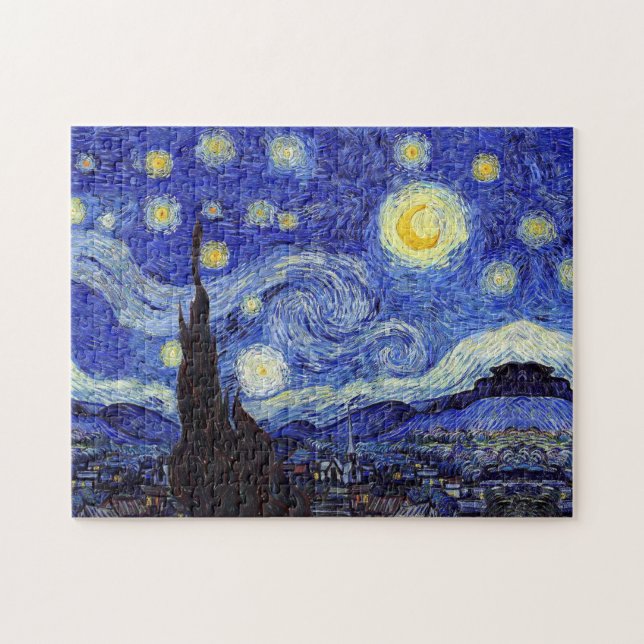 Quebra-cabeça de Van Gogh da noite estrelado (Horizontal)
