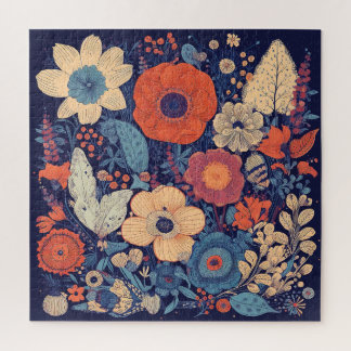 Quebra-cabeça de várias flores