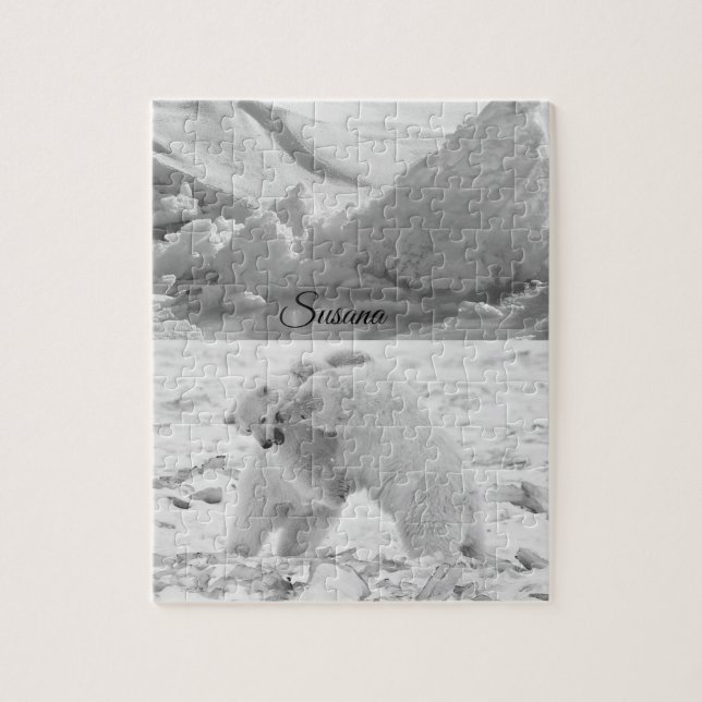 Quebra-cabeça de Varsóvia Decorativa do Urso Polar (Vertical)