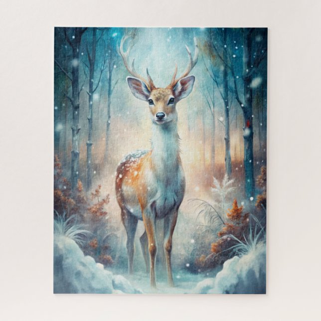 Quebra-cabeça de Veado de Inverno (Vertical)