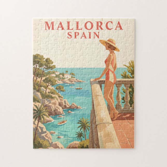 Quebra-cabeça de Viagem Antiga de Maiorca Espanha (Vertical)
