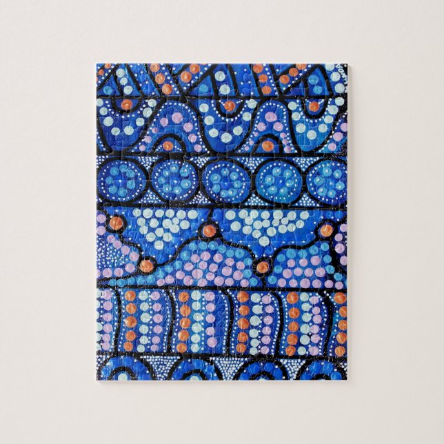 Quebra-cabeça de viagem azul (Vertical)