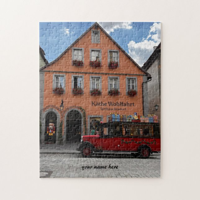Quebra-cabeça de viagem personalizado da Alemanha (Vertical)