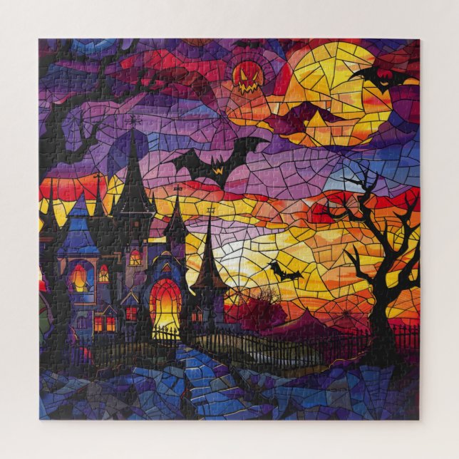 Quebra-cabeça de Vidro Arranhado Halloween (Vertical)