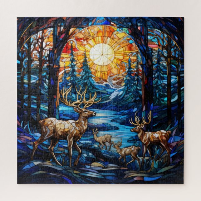 Quebra-cabeça de vidro de inverno (Vertical)