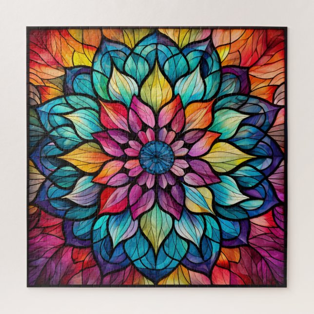 Quebra-cabeça de vidro de mandala (Vertical)