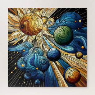 Quebra-cabeça de Vidro Estreito Celestial