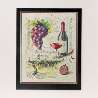 Quebra-cabeça de vinho tinto