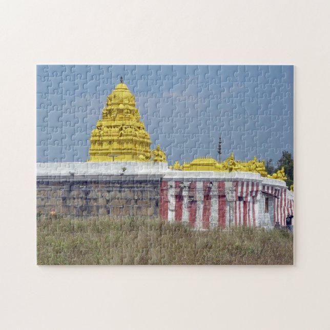 Quebra-cabeça de vista do templo de Karnataka (Horizontal)