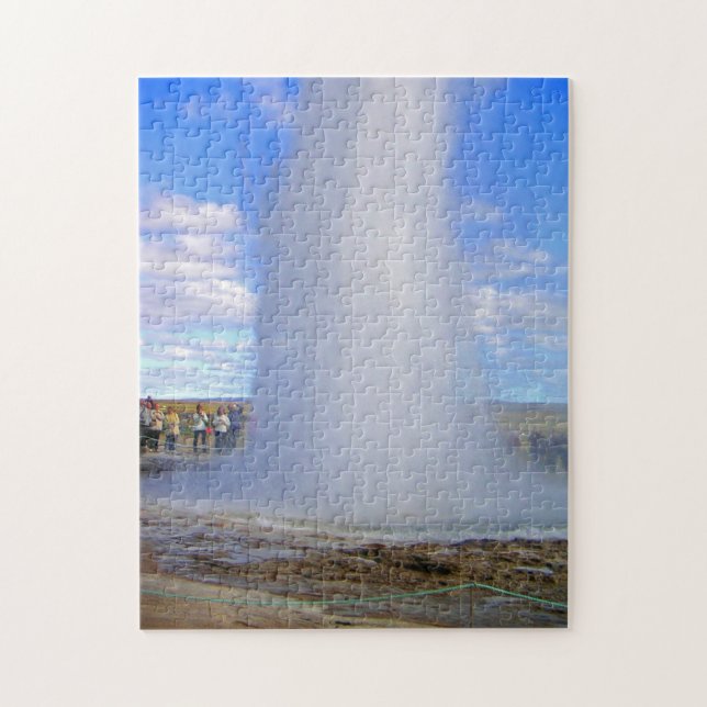 Quebra-cabeça de visualização de geyser da Islândi (Vertical)