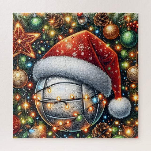 Quebra-cabeça de Voleibol Santa Hat (Vertical)