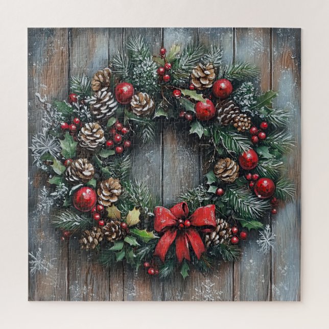Quebra-cabeça de Wreath Natal (Vertical)