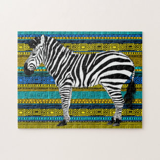quebra-cabeça de zebra 11x14 para Pessoas cegas