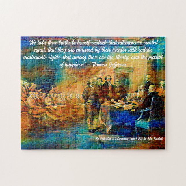 Quebra-cabeça Declaração de Independência, 4 de julho de 1776 (Horizontal)