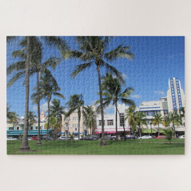 Quebra-cabeça Deco de Arte de Miami Beach (Horizontal)