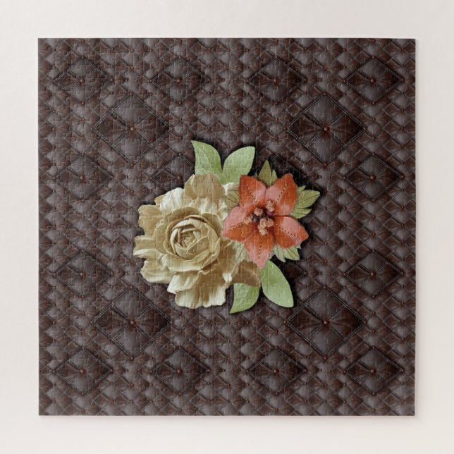 Quebra-cabeça Decor Acadêmico do Couro 3D (Vertical)