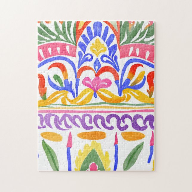 Quebra-cabeça decor romeno tradicional (Vertical)