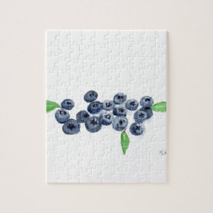 Quebra-cabeça Decoração da cozinha das frutas dos mirtilos