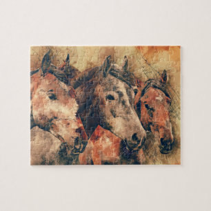 Quebra-cabeça Decoração de pintura por aquarela artística