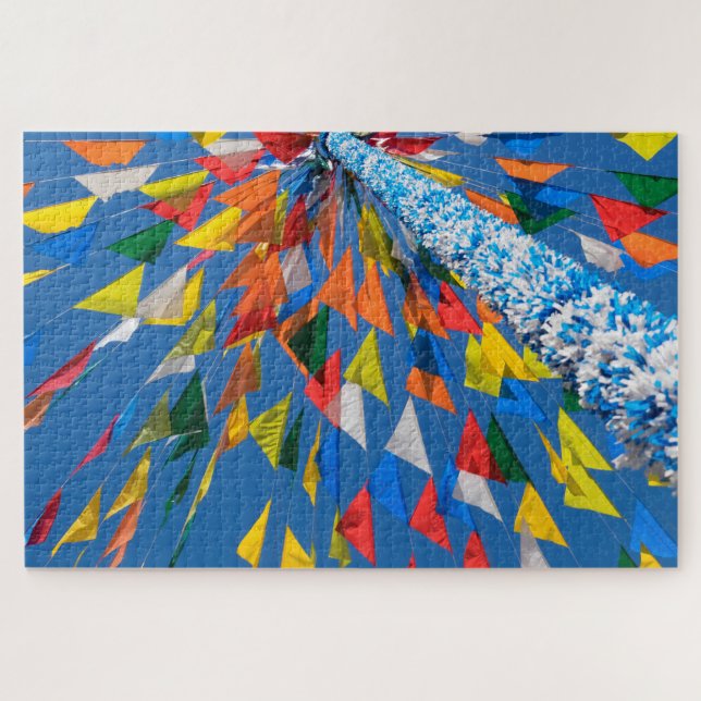 Quebra-cabeça Decoração de Sinalizador de Triângulo (Horizontal)