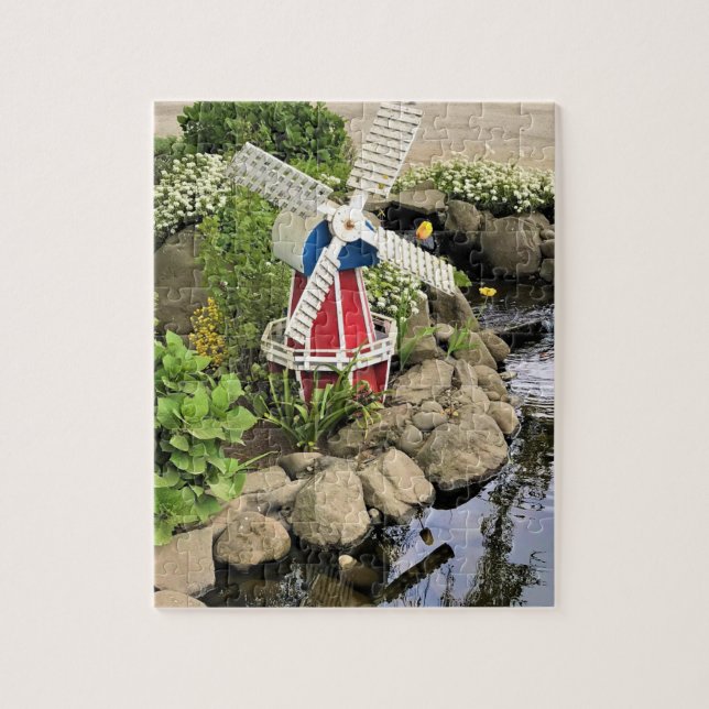 Quebra-cabeça Decoração do Jardim de Moinhos (Vertical)