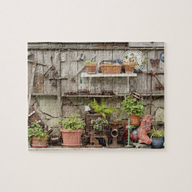 Quebra-cabeça Decorações em cerca de madeira, Ilha Catalina, (Horizontal)