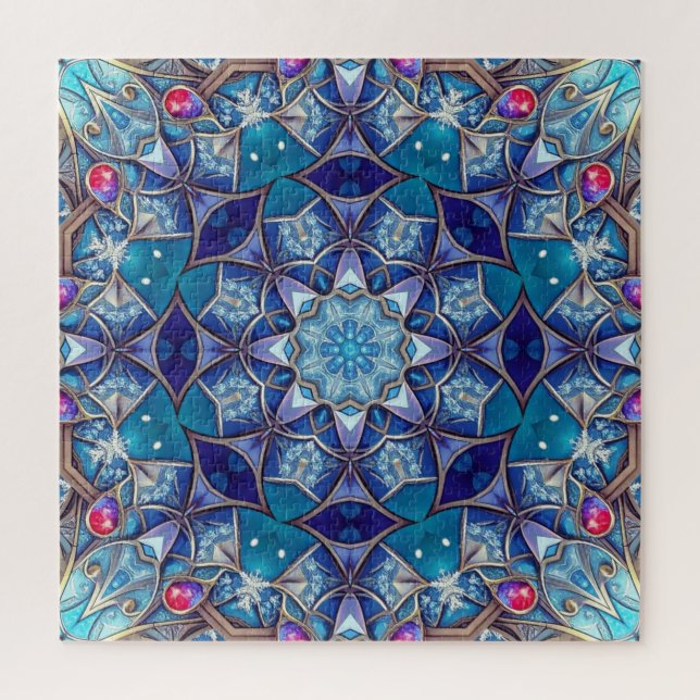 Quebra-cabeça Decorativo Azul (Vertical)