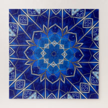 Quebra-cabeça Decorativo Azul
