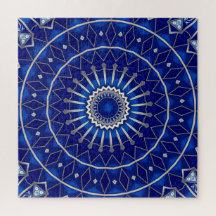 Quebra-cabeça Decorativo Azul