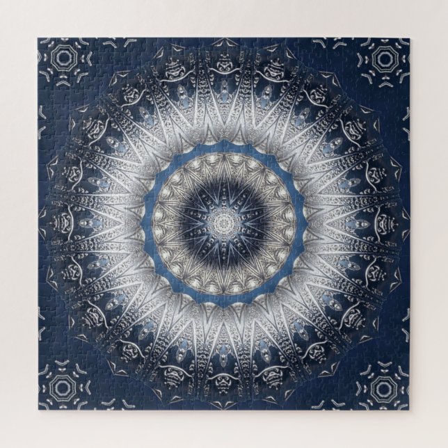 Quebra-cabeça Decorativo Azul (Vertical)