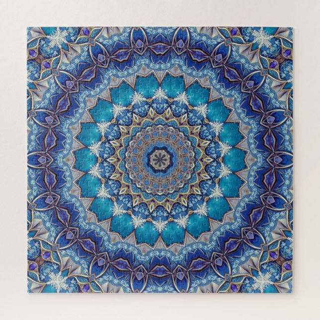 Quebra-cabeça Decorativo Azul (Vertical)
