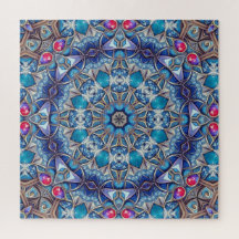 Quebra-cabeça Decorativo Azul